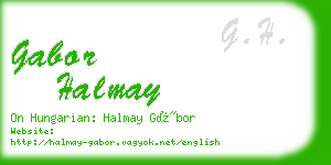 gabor halmay business card